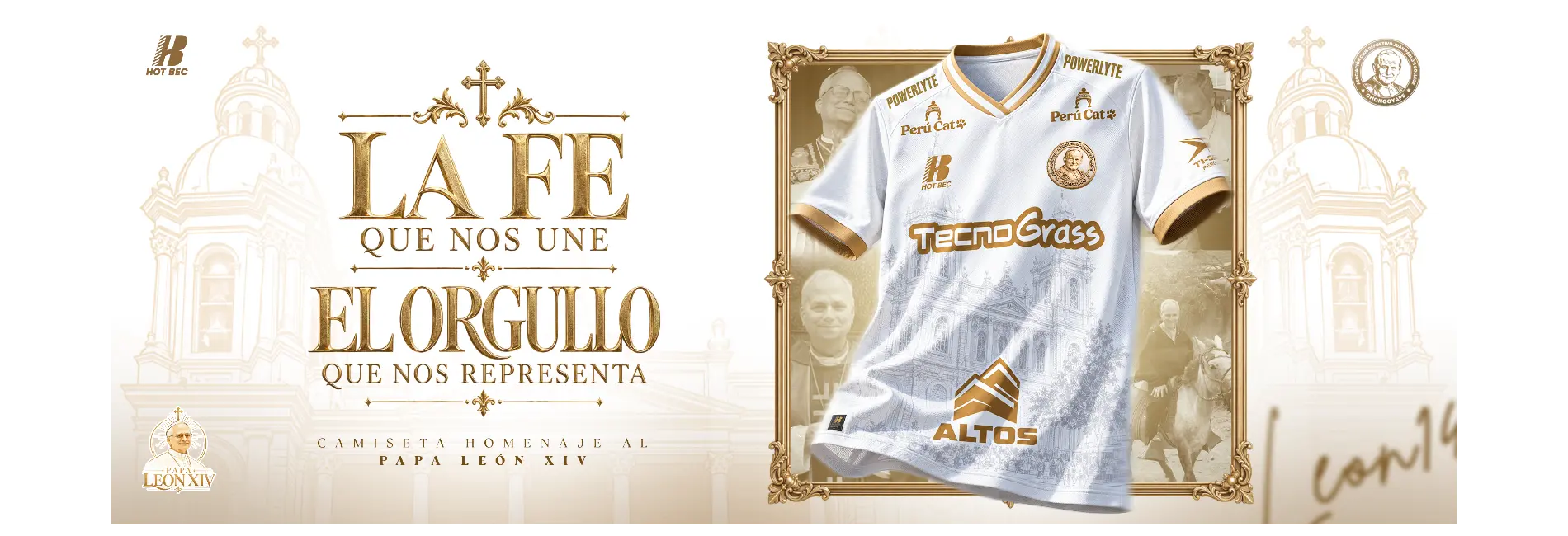 Imagen de JUAN PABLO PRESENTA CAMISETA CONMEMORATIVA EN HONOR AL PAPA LEÓN XIV back