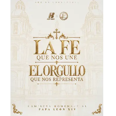 Imagen de JUAN PABLO PRESENTA CAMISETA CONMEMORATIVA EN HONOR AL PAPA LEÓN XIV