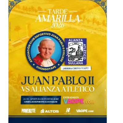 Imagen de Juan Pablo II presentará su plantel 2026 ante Alianza Atlético en la “Tarde Amarilla”